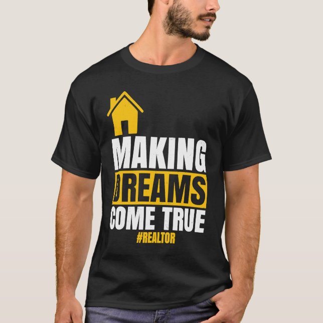 Camiseta Tornando Sonhos em Realidade Corretor de Imóveis V (Frente)