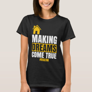Camiseta Tornando Sonhos Realidade Corretor de Imóveis Vend