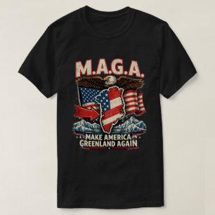 Camiseta Tornar a América a Groenlândia Novamente