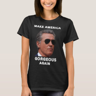 Camiseta Tornar a América Bonita Novamente Gavin Newsom Tro