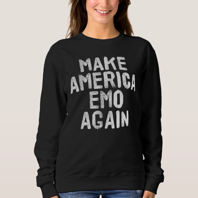 Camiseta TORNAR A AMÉRICA EMO NOVAMENTE  Goth EUA  Ideia (Frente)