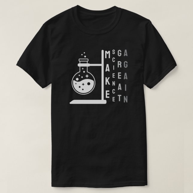 Camiseta Tornar a ciência novamente (Frente do Design)