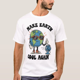 Camiseta Tornar a Terra Legal de novo - Diversão e Negrito