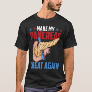 Camiseta Tornar Meu Excelente Pâncreas Novamente Diabético 