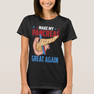 Camiseta Tornar Meu Excelente Pâncreas Novamente Diabético 