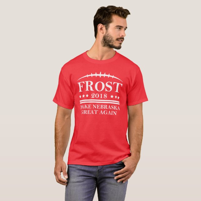 Camiseta Tornar o Excelente do Nebraska novamente (Frente Completa)