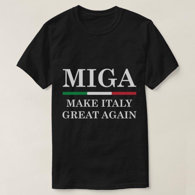Camiseta Tornar o Excelente italiano novamente - MIGA (Frente do Design)