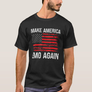 Camiseta Torne a América Emo Novamente Bandeira dos EUA Dis