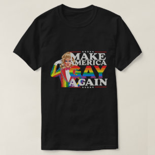 Camiseta Torne a América Gay Novamente, AmorLGBT, Arco-íris