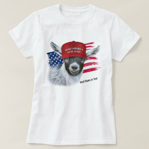 Camiseta Torne a América GOAT mais uma vez Pygmy Goat T Sh