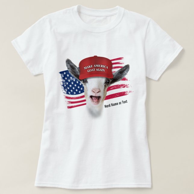 Camiseta Torne a América GOAT novamente anão nigeriano (Frente do Design)