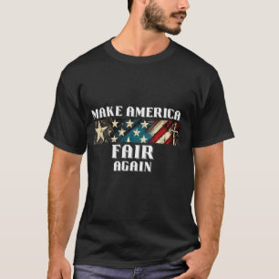 Camiseta Torne a América Justa Novamente EUA Estrelas e Lis