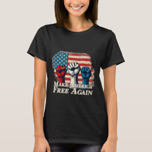 Camiseta Torne a América livre novamente Trabalho de arte