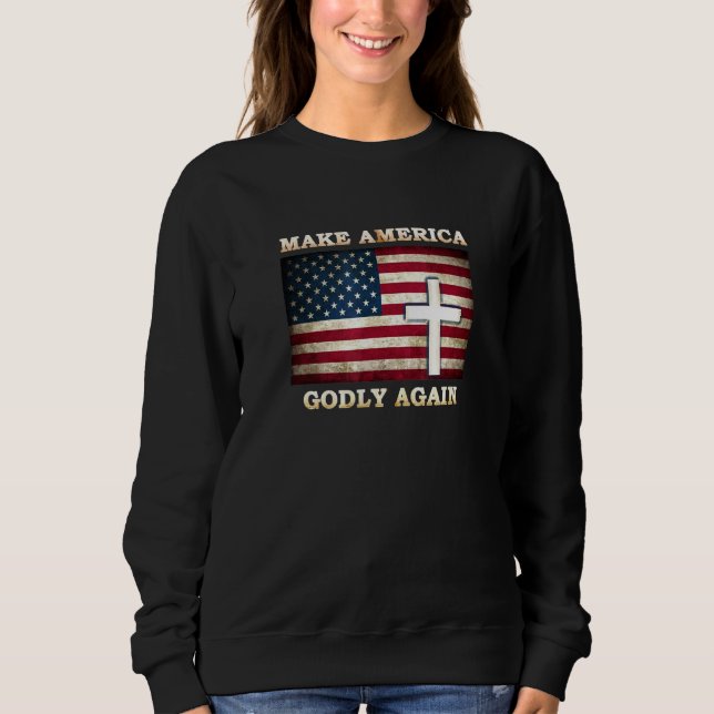 Camiseta Torne A América Mal De Novo Bandeira Americana Com (Frente)