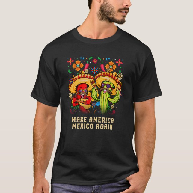 Camiseta Torne a América México novamente Patriótica Patrio (Frente)