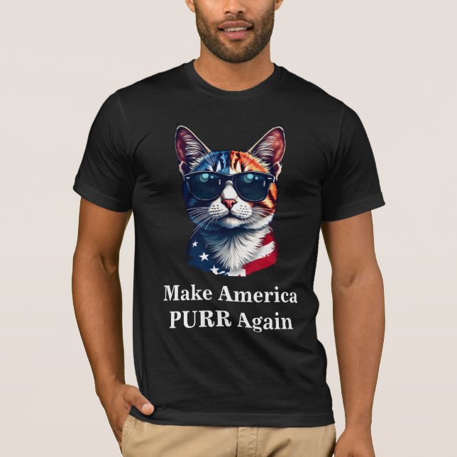 Camiseta Torne a América PURR de novo Presidente Trump Patr (Frente)