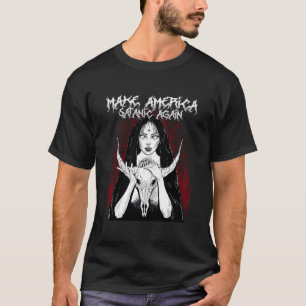 Camiseta Torne a América Satânica novamente eu sou Satanáic