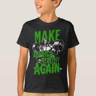 Camiseta Torne a América saudável de novo e pesado Gym Fitn