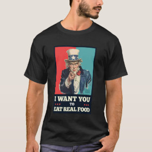 Camiseta Torne a América Saudável Novamente Coma Alimento R