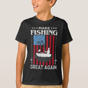 Camiseta Torne a Pesca Grande Novamente Trump Humor Pescado