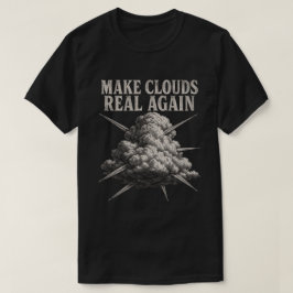 Camiseta Torne as Nuvens Reais Novamente - Arte de Avião na