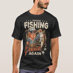 Camiseta Torne Engraçado O Excelente De Pesca Da Bandeira A
