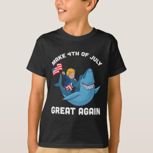 Camiseta Torne o 4 de Julho Grande Novamente Donald Trump T