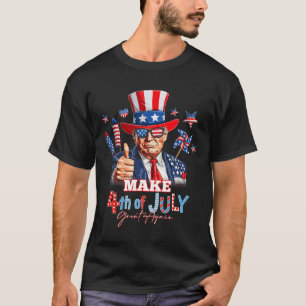 Camiseta Torne o 4 de Julho Grande Novamente Patriótico Fog