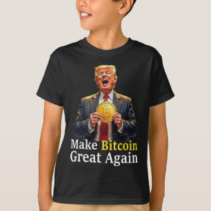 Camiseta Torne o Bitcoin Grande Novamente Trump Bitcoin Cri