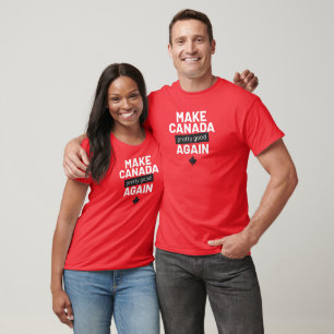 Camiseta Torne o Canadá Bonito de novo - slogan engraçado v