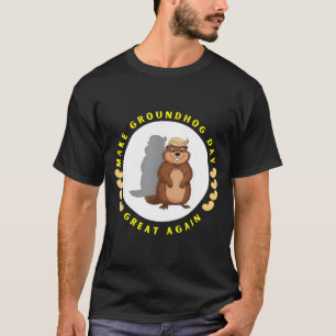 Camiseta Torne o Dia da Marmota Ótimo Novamente Fantoche En