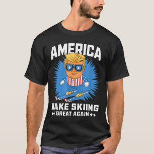 Camiseta Torne o esqui ótimo novamente - esqui engraçado de