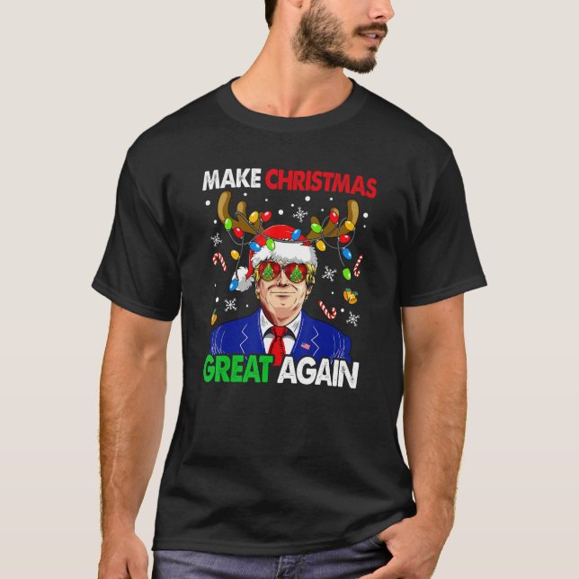 Camiseta Torne o Excelente de Natal Novamente Engraçado Cri (Frente)