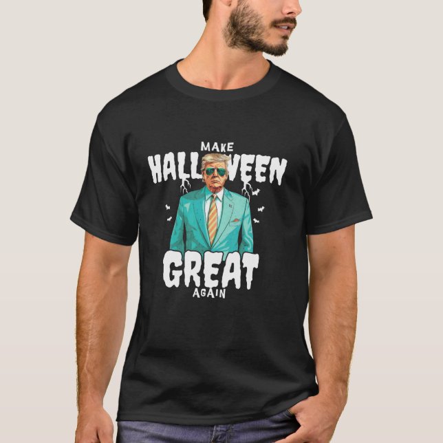 Camiseta Torne o Excelente do Halloween novamente engraçado (Frente)