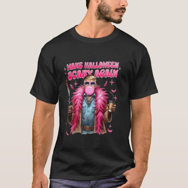 Camiseta Torne o Halloween Assustador Novamente Engraçado D (Frente)
