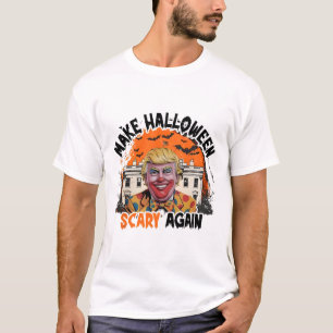 Camiseta Torne o Halloween Assustador Novamente Palhaço Tru