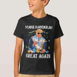 Camiseta Torne o Hanukkah Grande Novamente Trump Judaico Fe