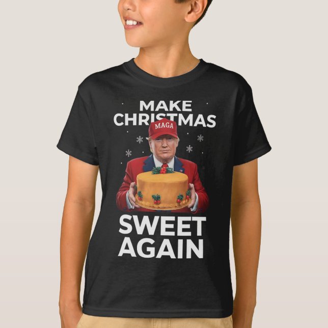 Camiseta Torne o Natal doce de novo Presente de Natal (Frente)