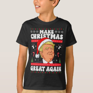 Camiseta Torne o Natal Grande Novamente Engraçado Donald Tr