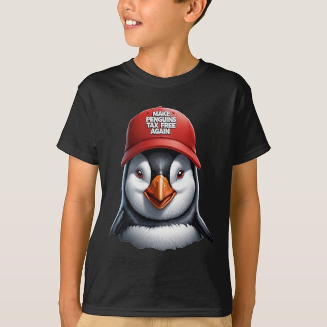 Camiseta Torne o Pinguim Isento de Impostos Novamente - Res (Frente)