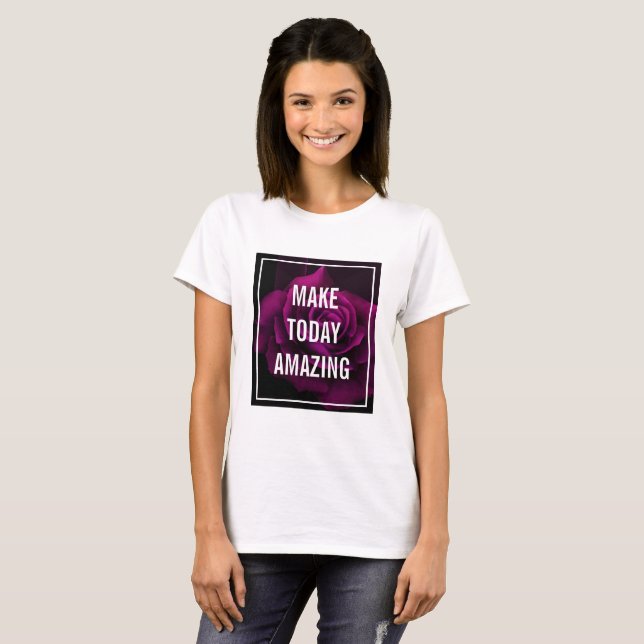 Camiseta Torne o Rosa roxo incrível de hoje Inspiração (Frente Completa)