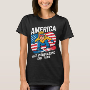 Camiseta Torne o snowboarding ótimo Donald Trump - ski usa