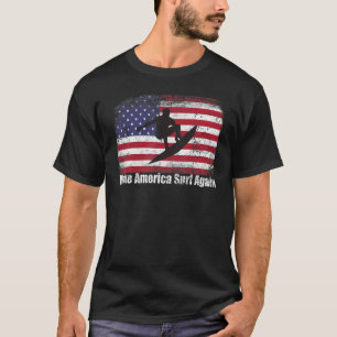 Camiseta Torne o Surf Americano novamente Patriótico Surfis