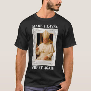 Camiseta Torne o Vaticano Grande Novamente Funny Papa Trump