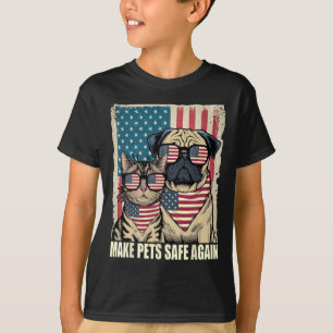Camiseta Torne Os Animais Seguros A Comer Novamente A Eleiç