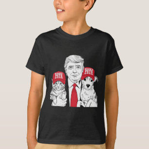 Camiseta Torne os animais seguros na eleição Mega Trump Eng
