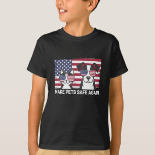 Camiseta Torne Os Animais Seguros Novamente Trump Harris De