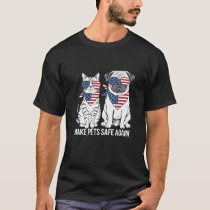Camiseta Torne Os Animais Seguros Novamente Trump Harris De