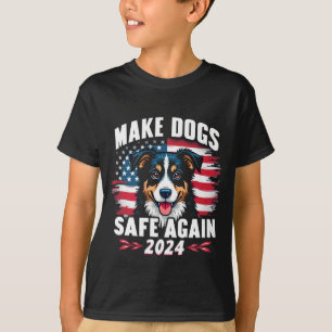Camiseta Torne Os Cães Seguros Novamente Trump Vance Eleiçõ