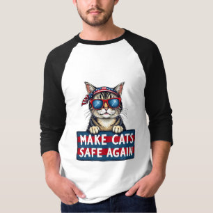 Camiseta Torne Os Gatos Seguros Mais Uma Vez A Votar A Elei
